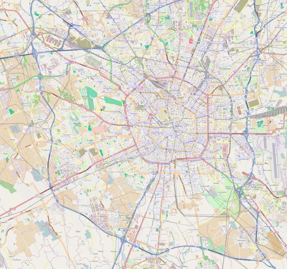 карта залізнична станція Мілано рогоредо 