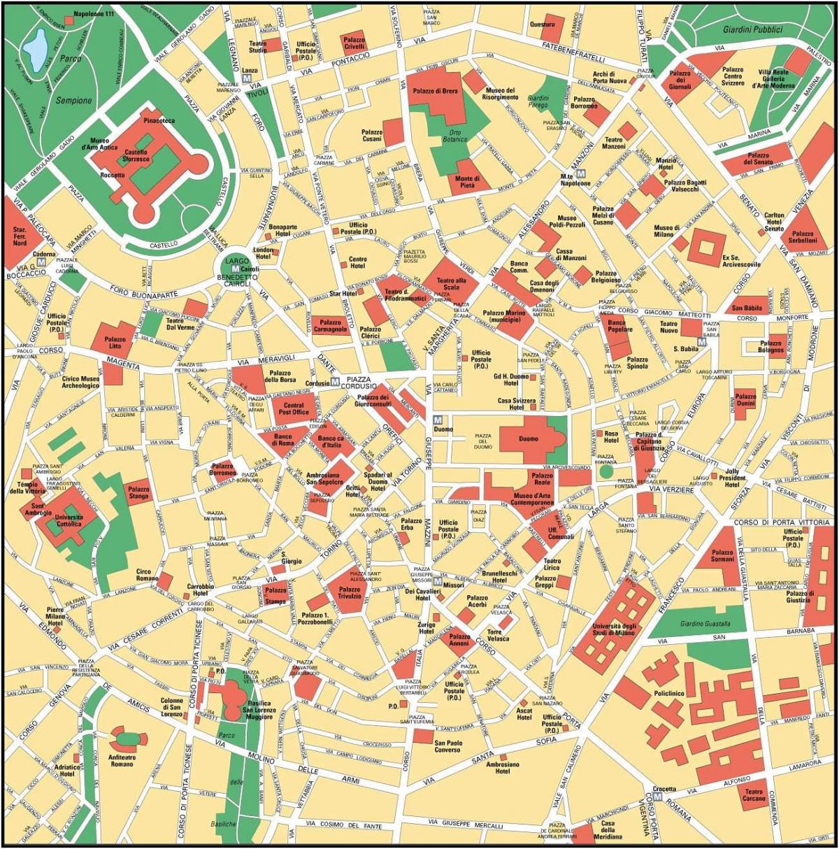Мілан Італія міста Карта
