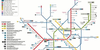 Транспорт Мілана карті