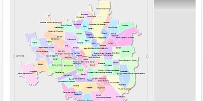 Карта Мілана районів
