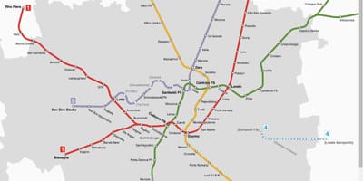 Карта банкоматів Мілано трамвай