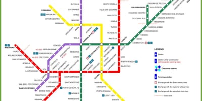 Метро Milano карті 