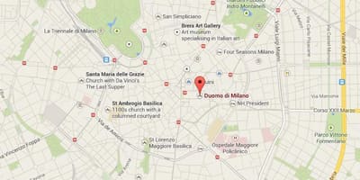 Карта Міланського собору 