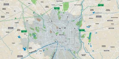 Карта Мілана каналів 