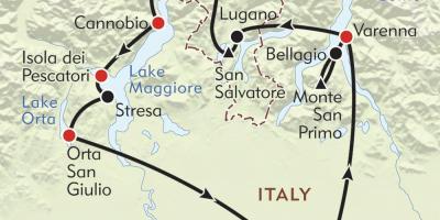 Карта Мілана озер