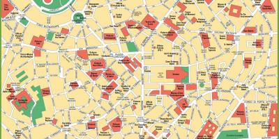 Карта міста Мілан, Італія