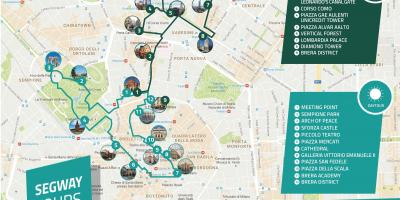 Ходьба Мілан туристичне карті